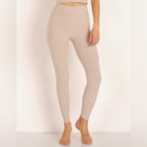 Beyond Yoga Spacedye Mid-rise Beige Leggings sz M Cropped